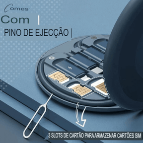 Kit adaptador de carregamento rápido com estojo para cabos 9 em 1